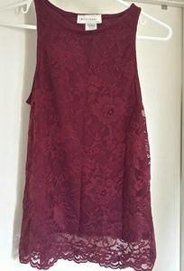 Women's sheer lace tank top